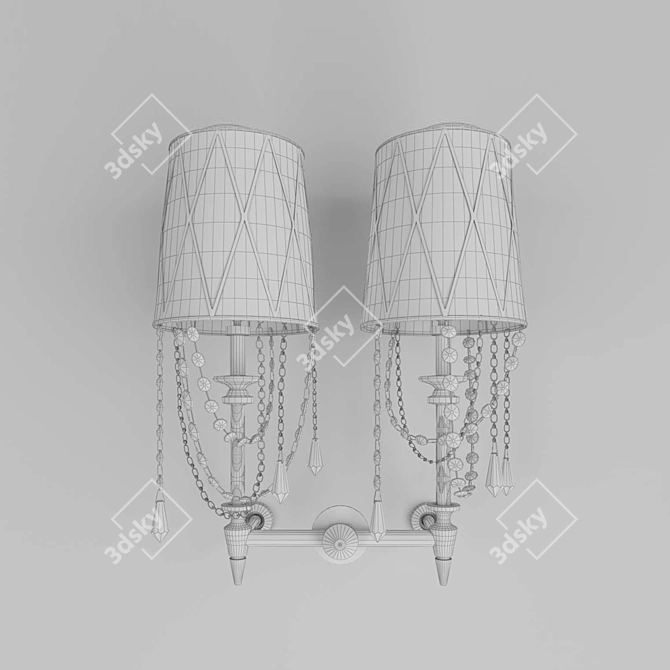 Elegant Archos IPE Cavalli Wall Sconce 3D model image 3