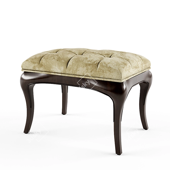 Cozy Ottoman Footstool 3D model image 1