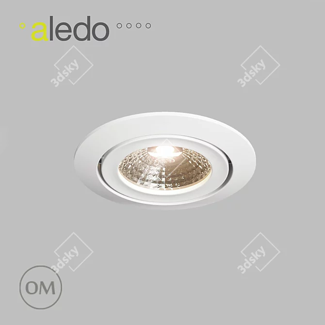 Slim LED Downlight 7W G2 3D model image 2