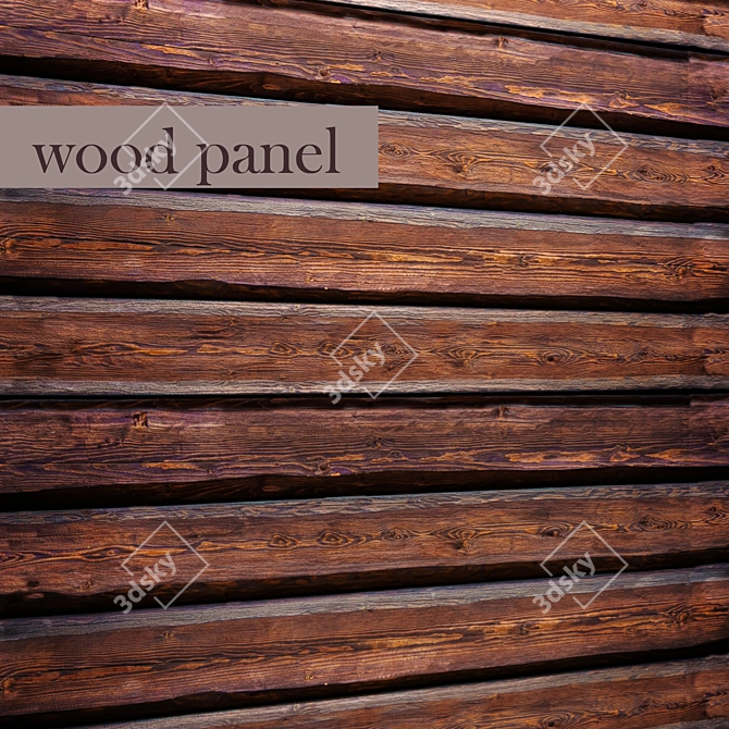 Russet Oak Plank Boards 3D model image 1