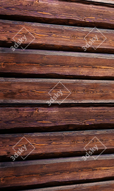 Russet Oak Plank Boards 3D model image 2