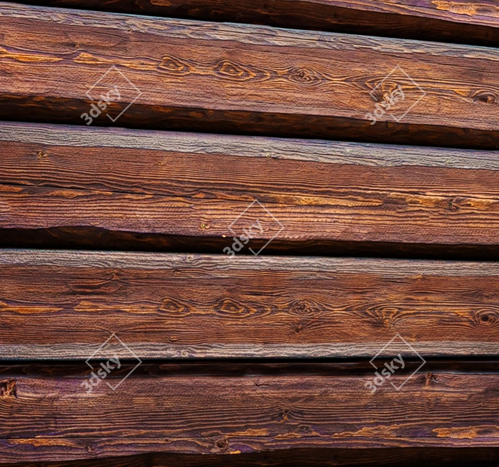 Russet Oak Plank Boards 3D model image 3
