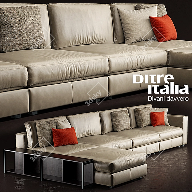 Ditre Italia URBAN - Distinctive Modern Sofa 3D model image 1