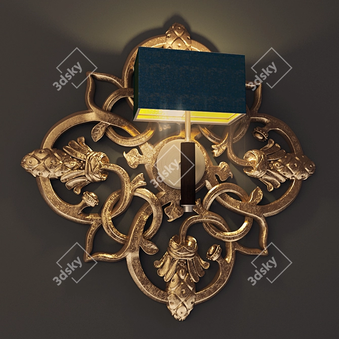 Elegant Bra Wall Sconce 3D model image 1