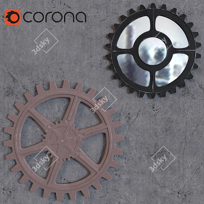Vintage Steampunk Gear Wall Art 3D model image 1
