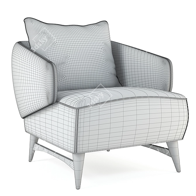 Modern Classic ARIES Armchair 3D model image 3