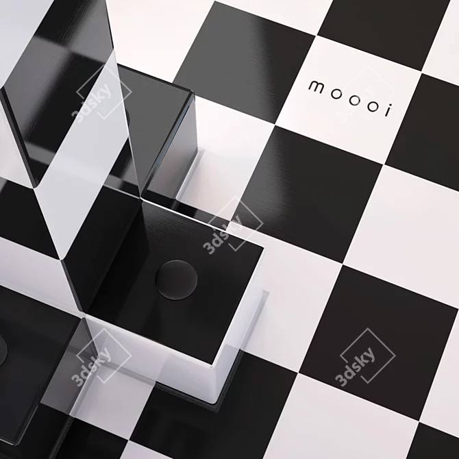 Moooi Chess Table: Stylish & Functional 3D model image 2