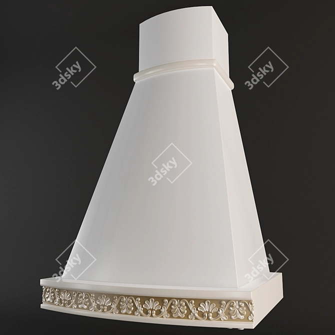 Vialona Cappe Milan 60: Stylish Wall-Mounted Range Hood 3D model image 1