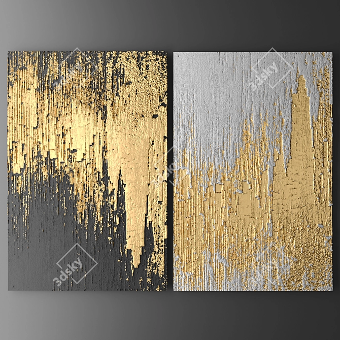Luxury 3D Wall Panel: Custom-made Plywood Art 3D model image 1