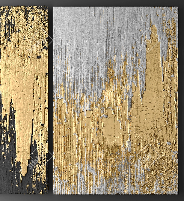 Luxury 3D Wall Panel: Custom-made Plywood Art 3D model image 2