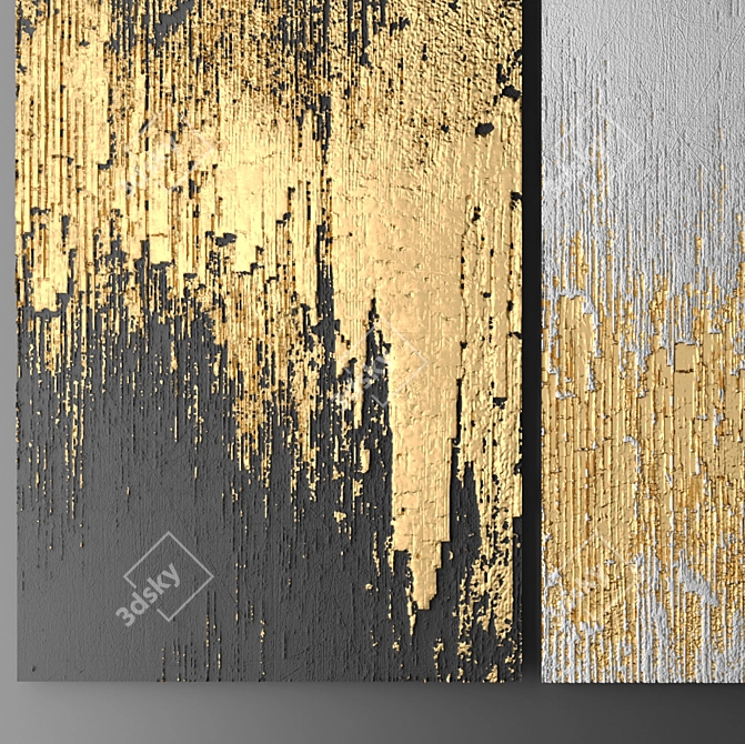 Luxury 3D Wall Panel: Custom-made Plywood Art 3D model image 8