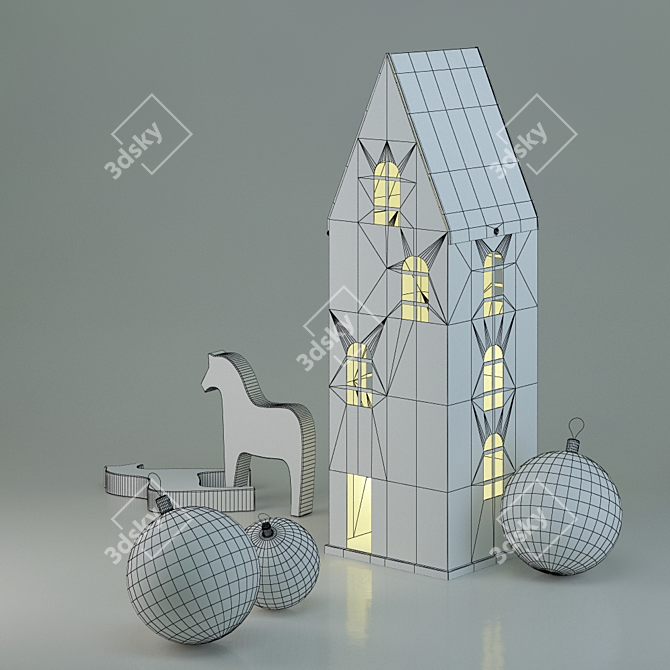 Scandinavian Decor Set 3D model image 2