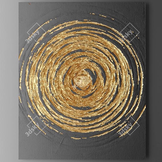Handcrafted 3D Wall Panel: Custom-made Plywood Design 3D model image 1