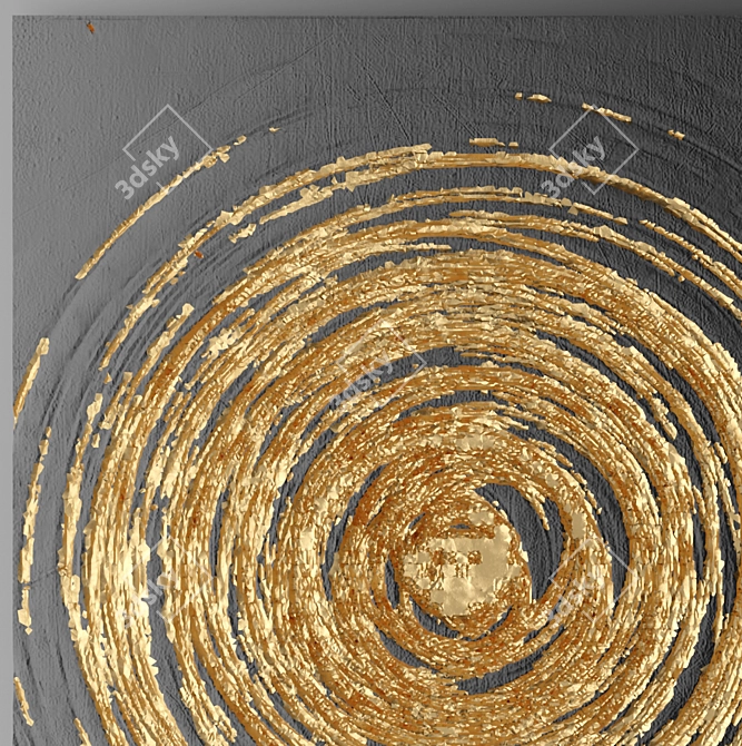 Handcrafted 3D Wall Panel: Custom-made Plywood Design 3D model image 2