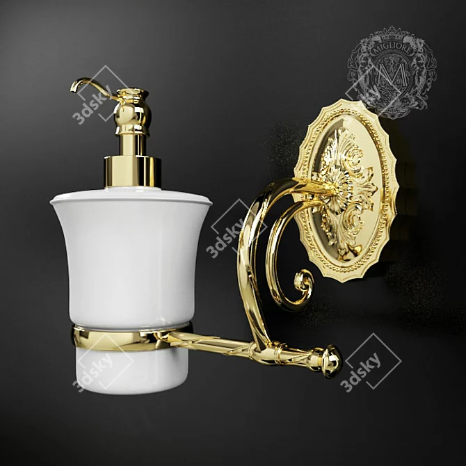 Elegant Edera Bathroom Set 3D model image 1