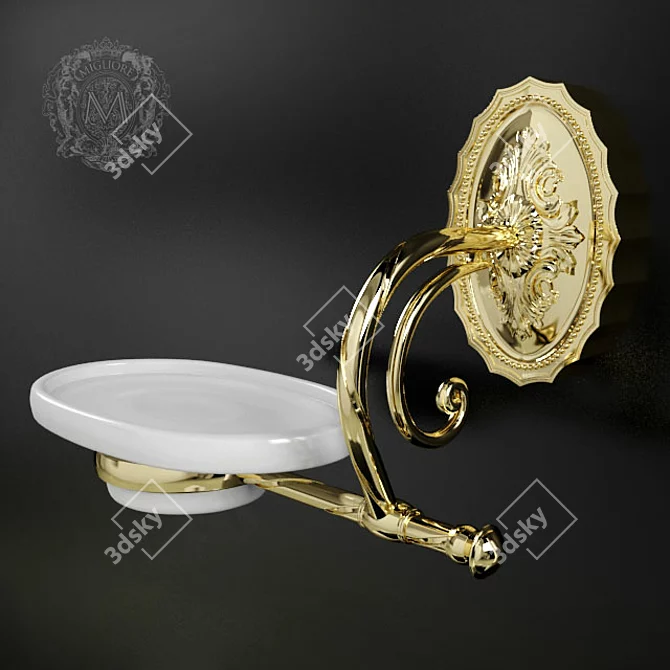 Elegant Edera Bathroom Set 3D model image 2