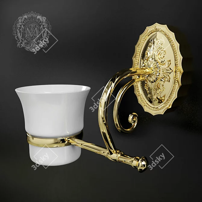 Elegant Edera Bathroom Set 3D model image 3