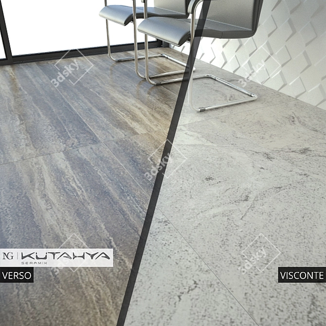 Luxurious Verso Visconte Ceramic Tiles 3D model image 1