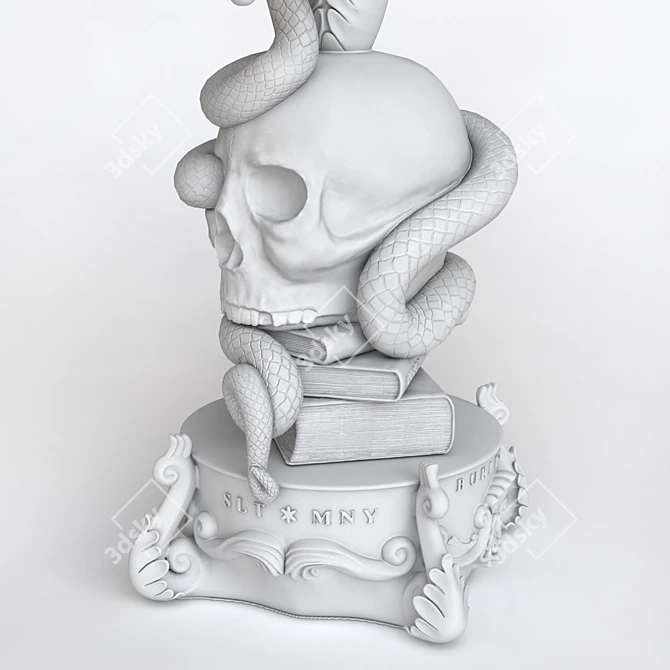 Seletti Burlesque Skull Candleholder 3D model image 3