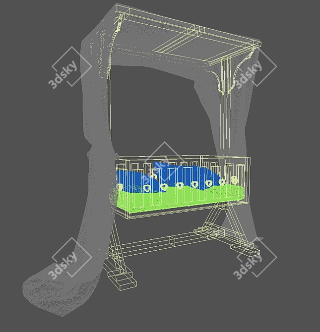 Candy Room Anna Baby Bed 3D model image 3