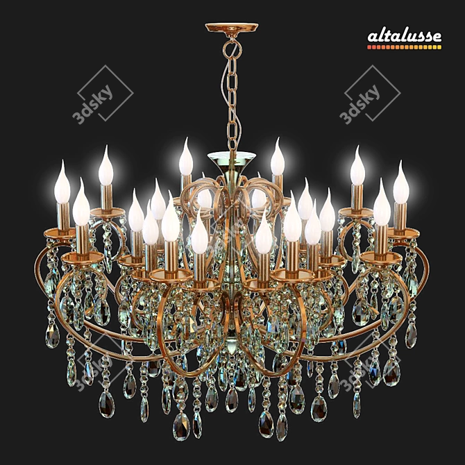 Altalusse Modern 20-Light E14 Pendant 3D model image 2