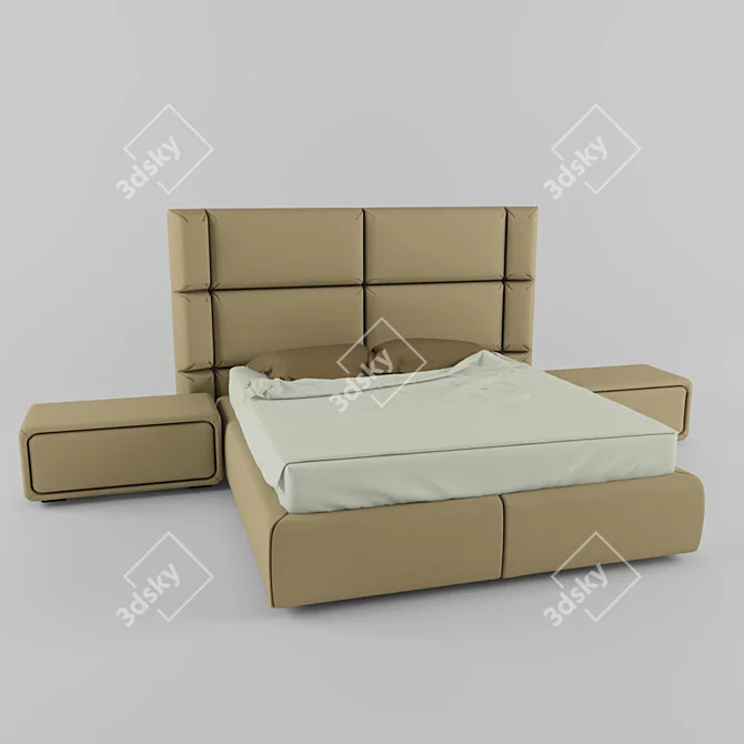 Luxury Comfort Mattress 3D model image 1