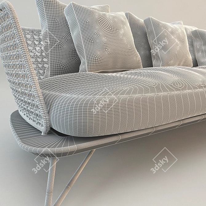 Rivera Chic Armchair 3D model image 3