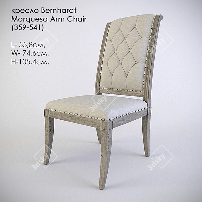 Elegant Bernhardt Marquesa Chair 3D model image 1