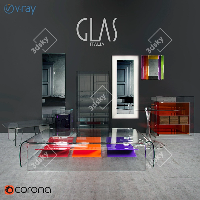 Glas Italia Collection: Elegant Glass Furniture 3D model image 1