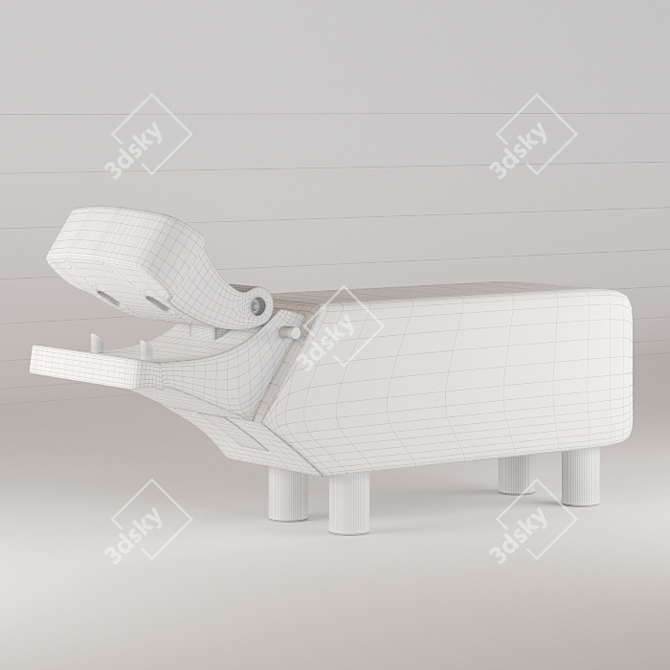 Bojesen Hippo Wooden Toy 3D model image 2