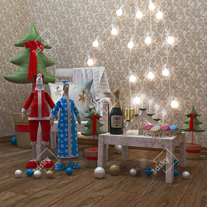 Festive New Year Composition! 3D model image 1