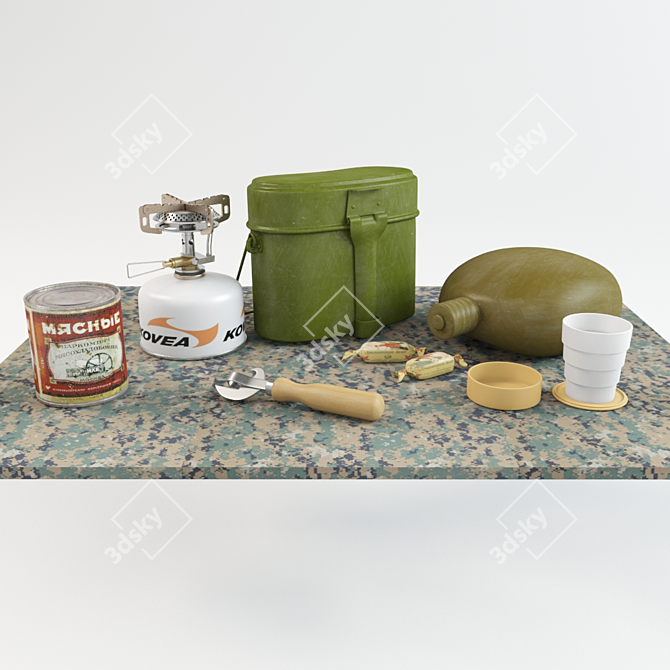 Wanderlust Adventures: Textured Tourist Set 3D model image 1
