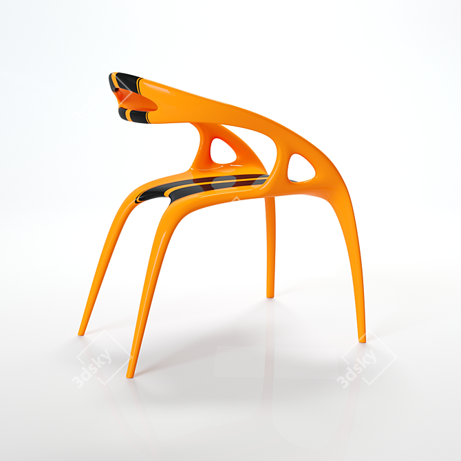Camaro-inspired Plastic Chair 3D model image 2