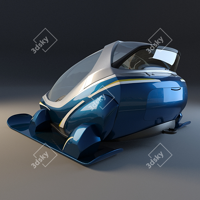 Snow Mover Sani Trailer 3D model image 3