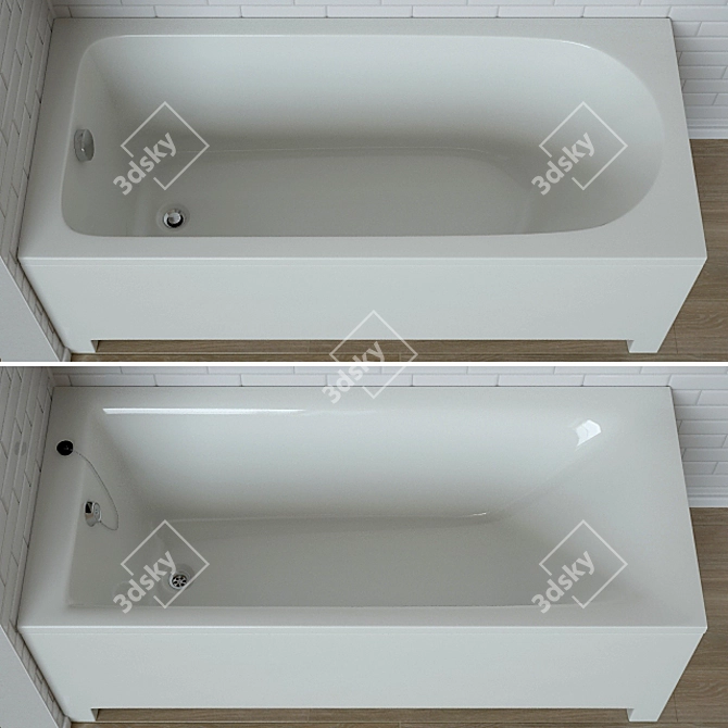 Versatile "Accent" & "Fortune" Bathtubs with Universal Panels - Colombo 3D model image 2