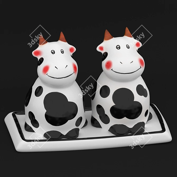 Moo Salt Shaker 3D model image 1