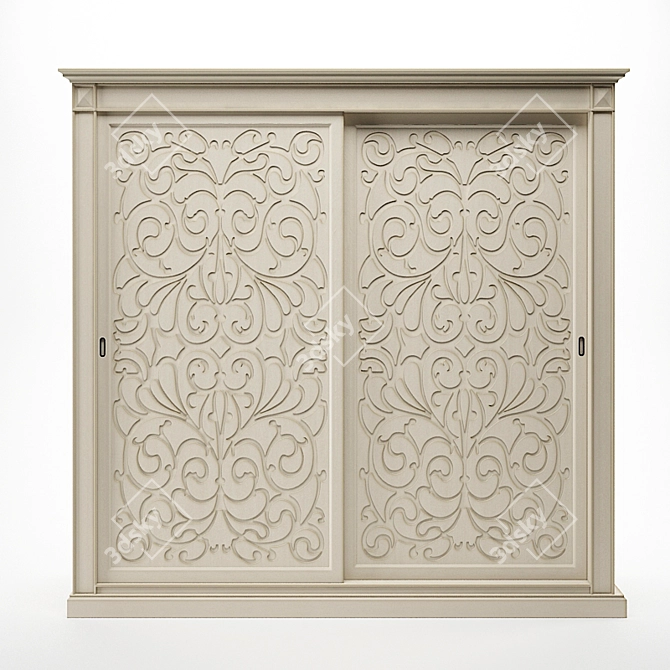 Pregno Geometric Wardrobe 3D model image 1