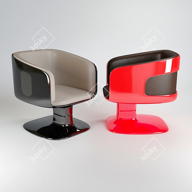 VIO 4 Chair: Sleek Comfort 3D model image 2