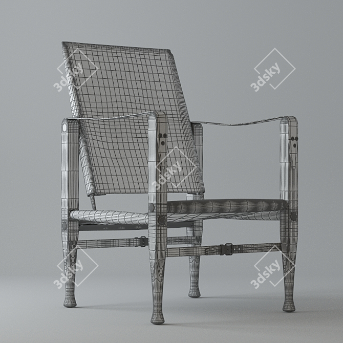 Safari Chair: Classic Design by Carl Hansen 3D model image 3