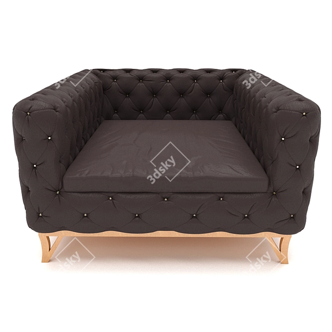 Modern Lansbury Armchair 3D model image 2