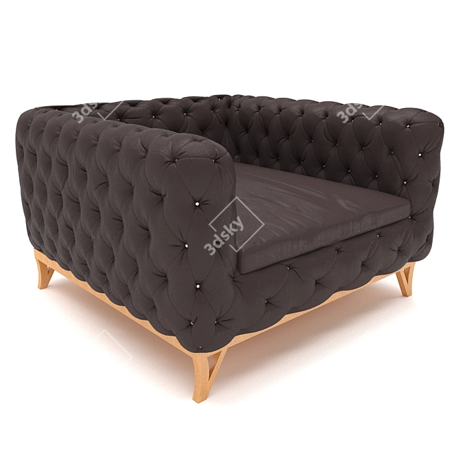 Modern Lansbury Armchair 3D model image 3
