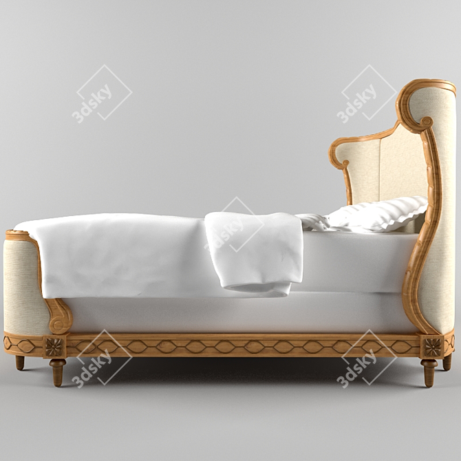 Elegant RH Josephine Bed 3D model image 2