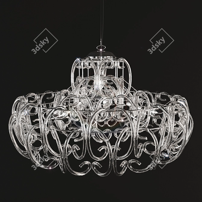 Gemini 2110L9L Chandelier: Elegant Lighting Statement 3D model image 1