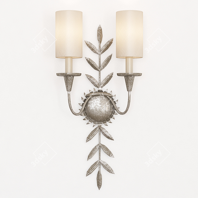Porta Romana Beatrice Wall Light - Venetian Gold/Silver 3D model image 1
