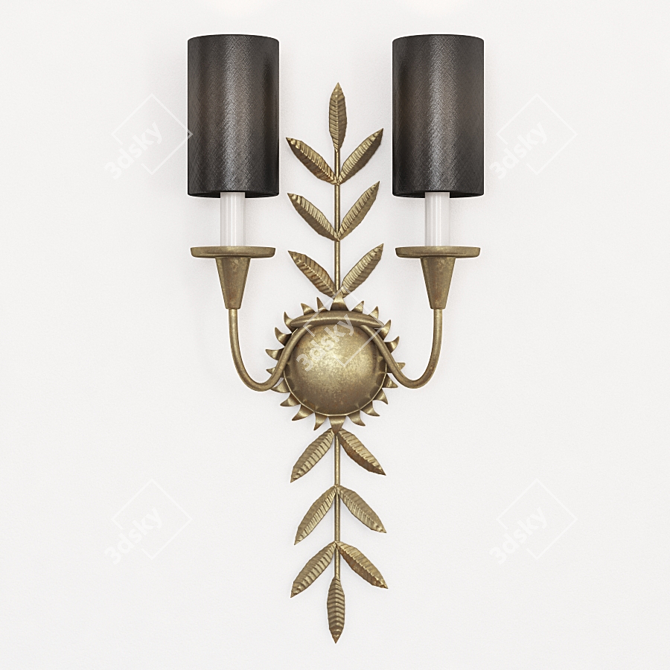 Porta Romana Beatrice Wall Light - Venetian Gold/Silver 3D model image 2