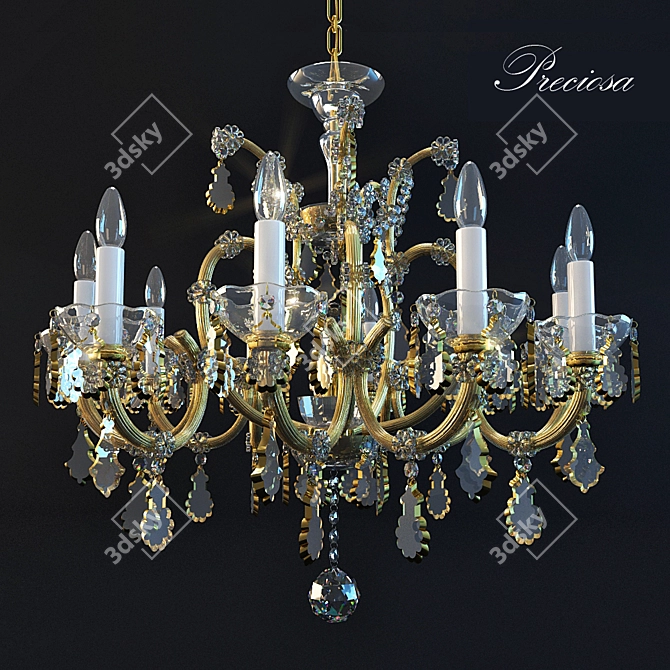 Elegant Preciosa Chandelier - Czech Craftsmanship 3D model image 1