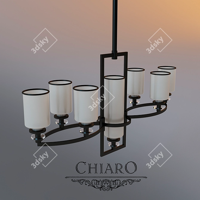 Iris Chandelier: Elegant Illumination 3D model image 1