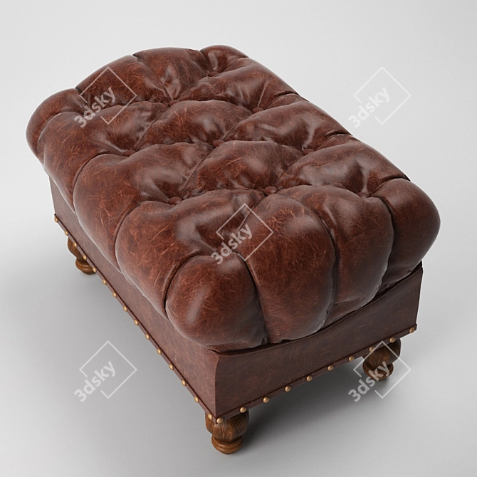 Elegant Trafalgar Ottoman: Sophistication for Your Space 3D model image 1