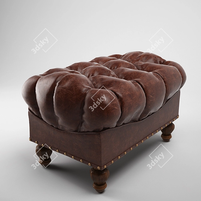 Elegant Trafalgar Ottoman: Sophistication for Your Space 3D model image 2