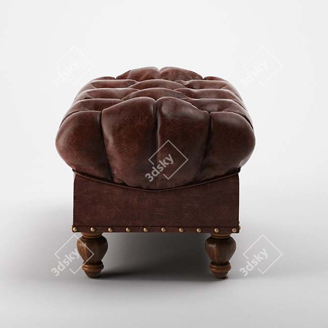 Elegant Trafalgar Ottoman: Sophistication for Your Space 3D model image 3